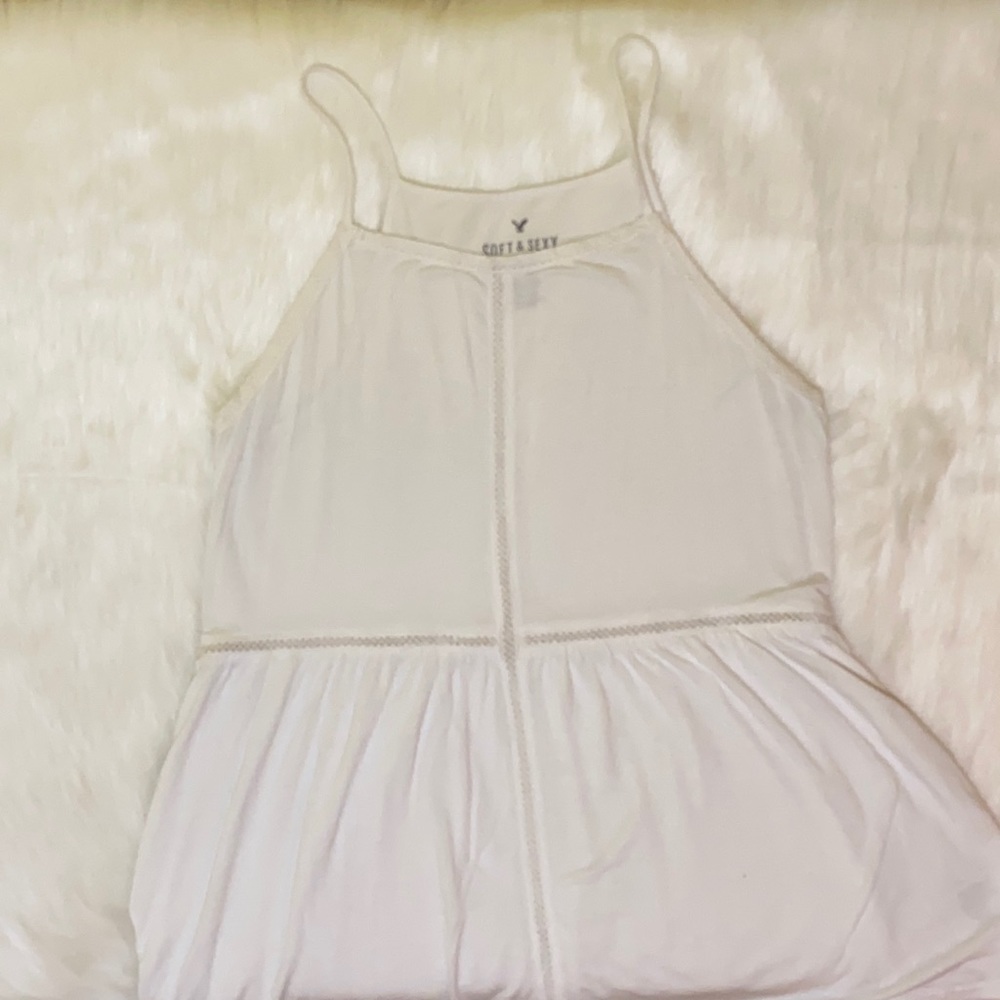 white high neck tank top form AE